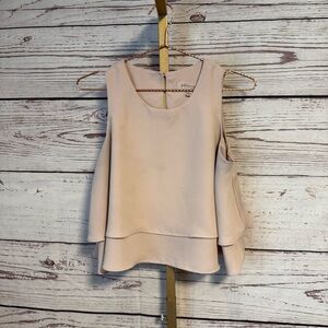Philosophy Blush Draped Sleeveless Blouse